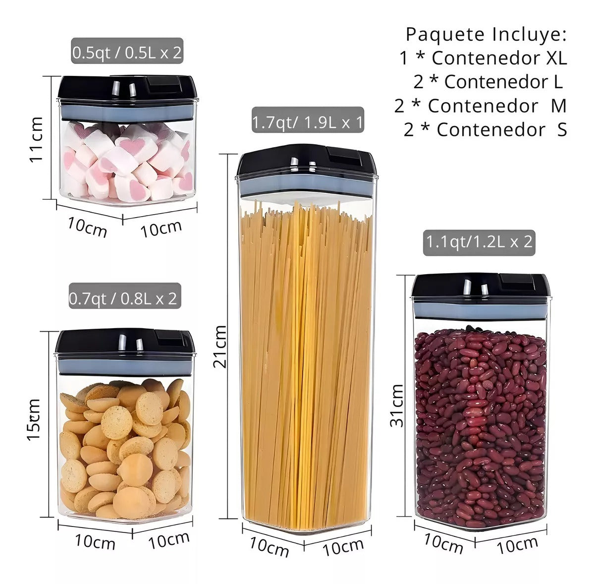 Set of 7 Food Containers