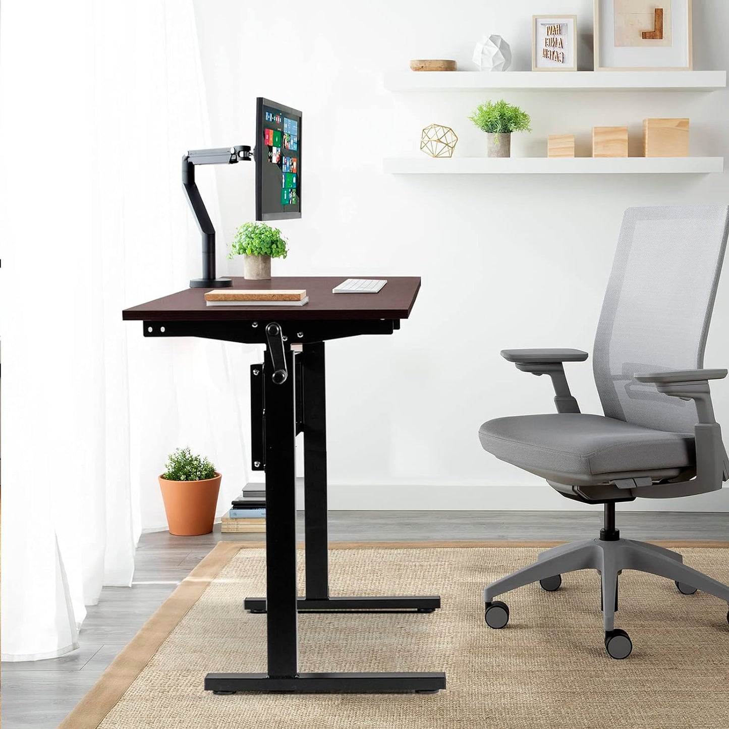 Linz Gray Height Adjustable Desk