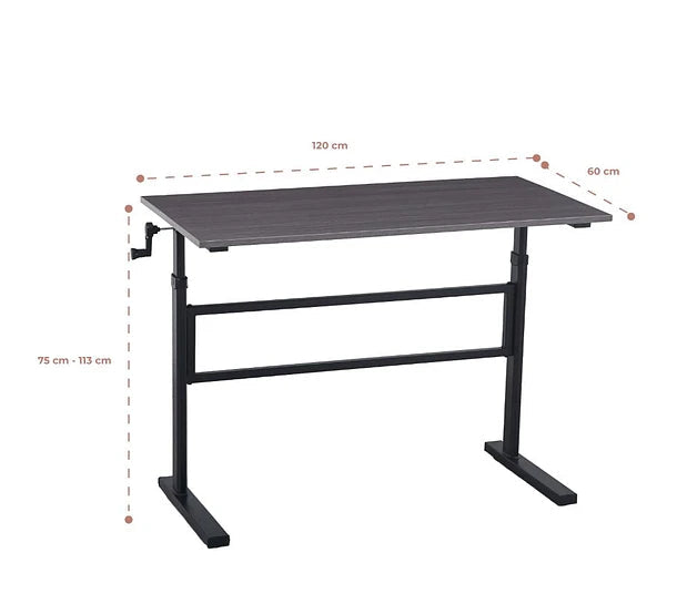 Escritorio Linz Gris Regulable en Altura