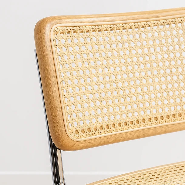Pack of 2 Juliana Chairs Natural Wood and Rattan