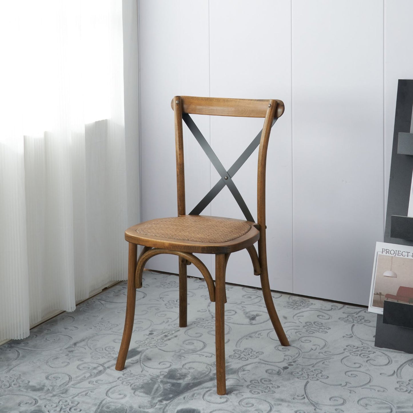 Aurora Chair Vintage Brown Rattan Wood