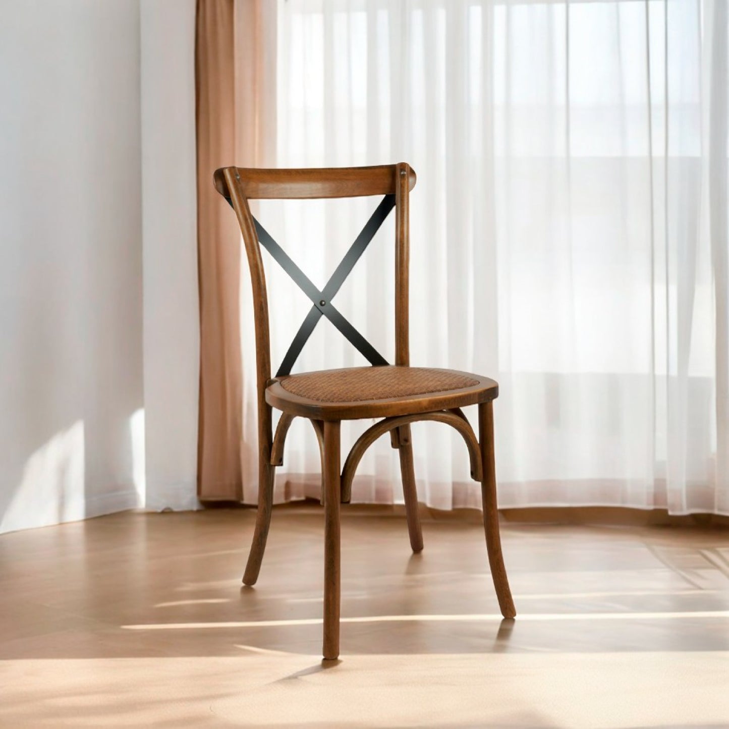 Aurora Chair Vintage Brown Rattan Wood