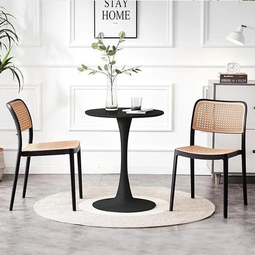 Silla Omara con Rattan Negra