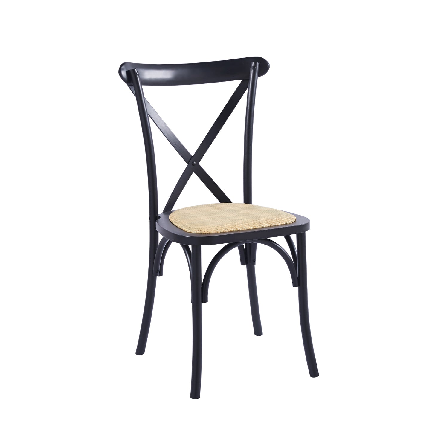 Aurora Chair Black Rattan Wood