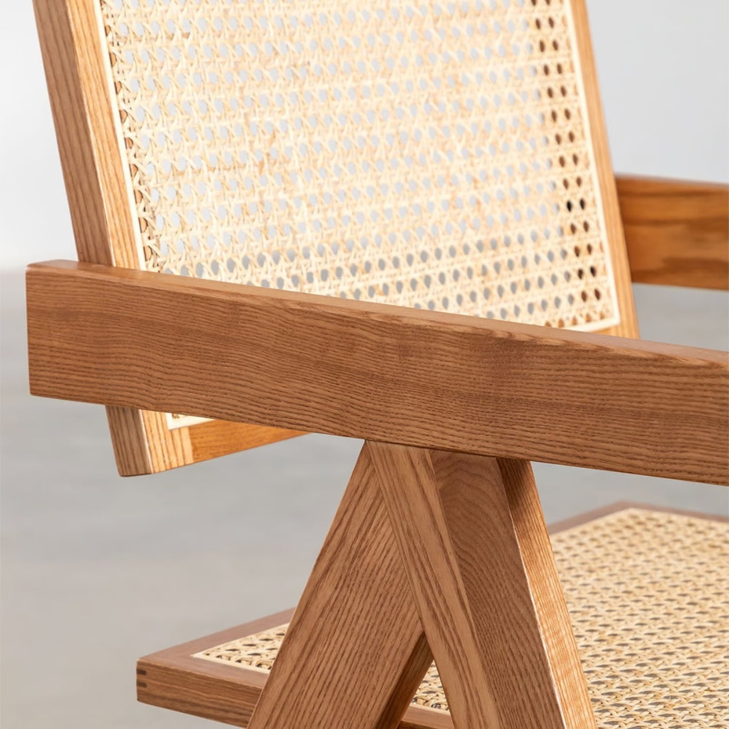 Silla Lambra Ratán y Madera Natural