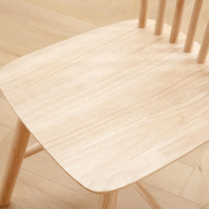 Pack of 2 Estela Windsor Chairs in Natural Wood