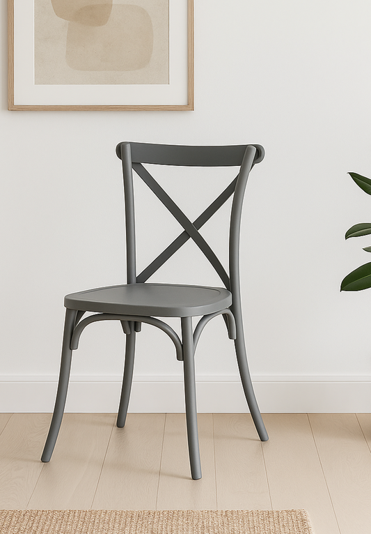 Silla Crossback Gris Aurora