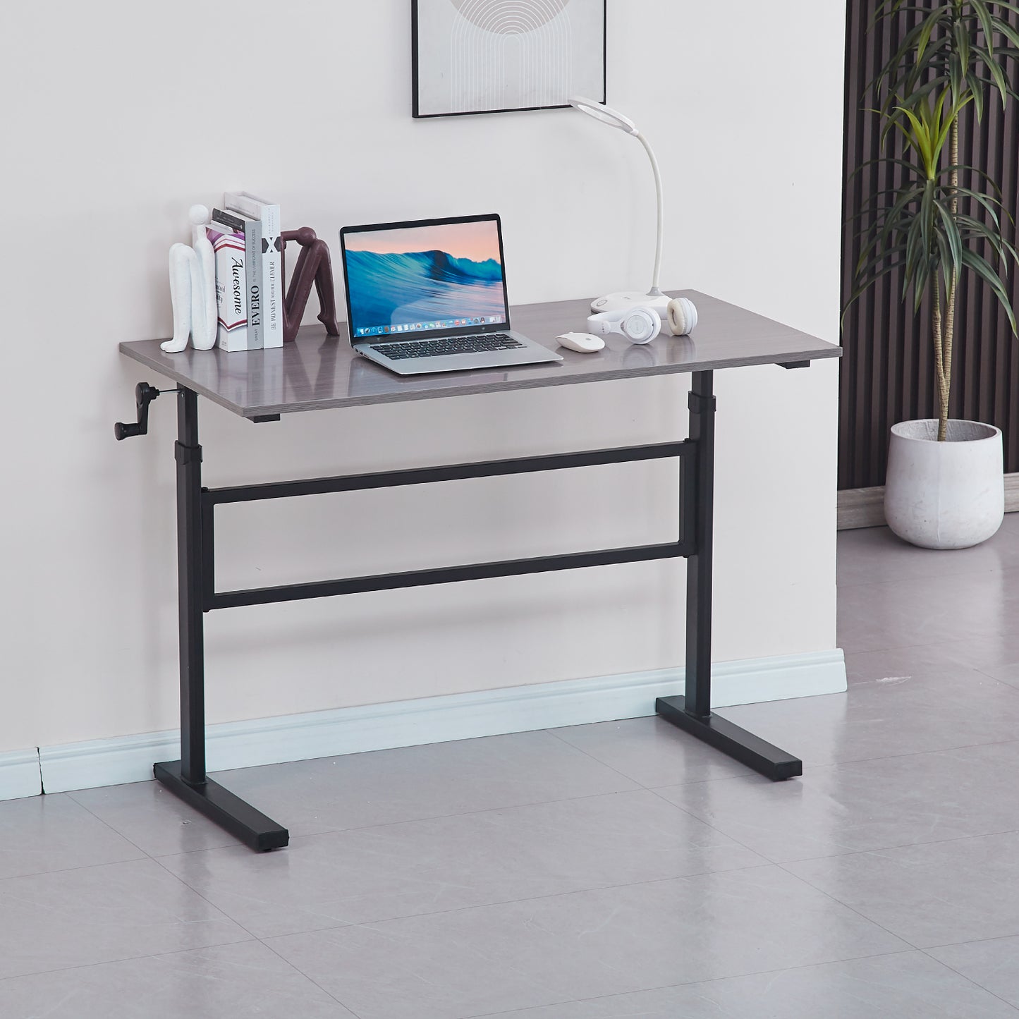 Linz Gray Height Adjustable Desk
