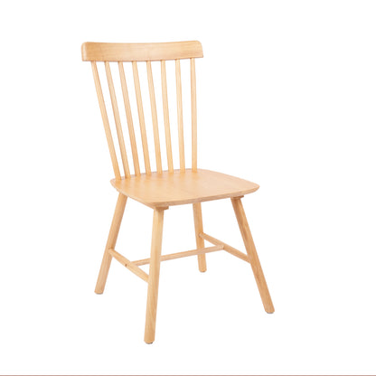 Pack of 2 Estela Windsor Chairs in Natural Wood