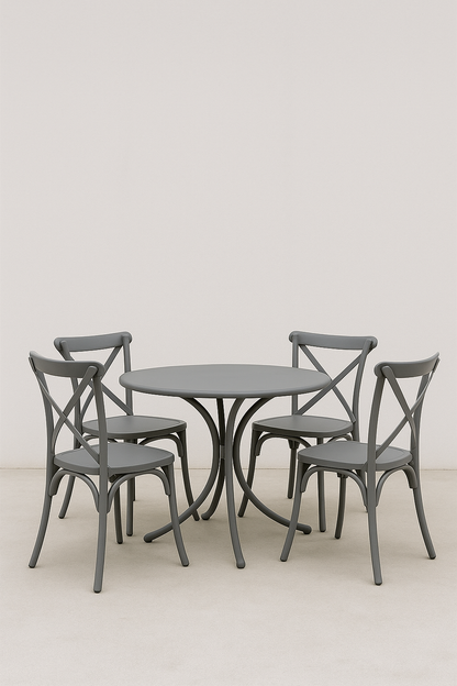 Silla Crossback Gris Aurora