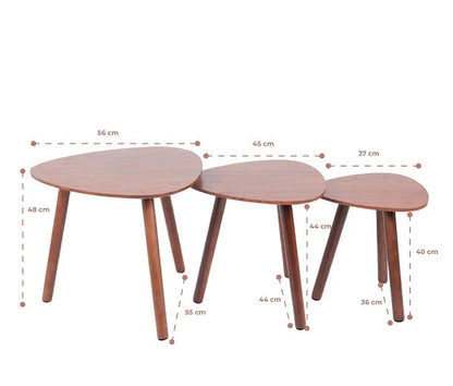Pack of 3 Adelaida Side Tables