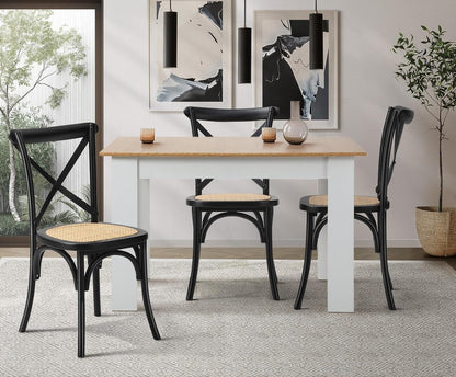Aurora Chair Black Rattan Wood
