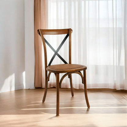 Aurora Chair Vintage Brown Rattan Wood