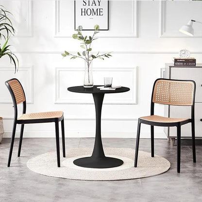 Silla Omara con Rattan Negra