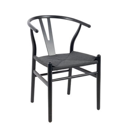 Silla Lourdes Estilo Wishbone Negra