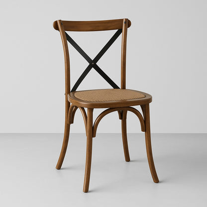 Silla Aurora Madera Ratán Cafe Vintage