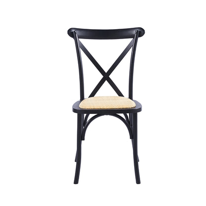 Aurora Chair Black Rattan Wood