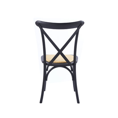 Aurora Chair Black Rattan Wood