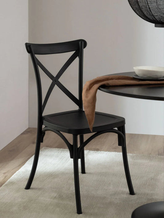Silla Crossback Negra Aurora