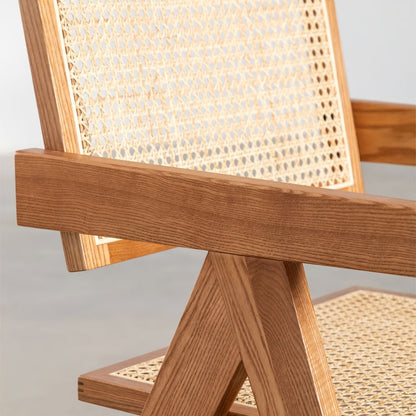 Lambra Chair Rattan and Natural Wood