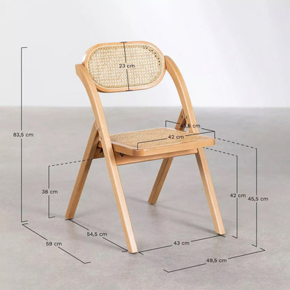 Agustina Rattan and Wood Chair