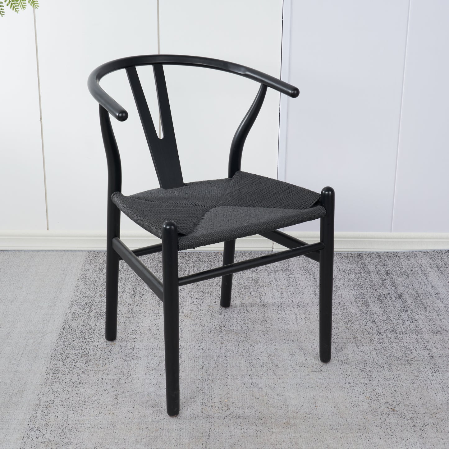 Silla Lourdes Estilo Wishbone Negra