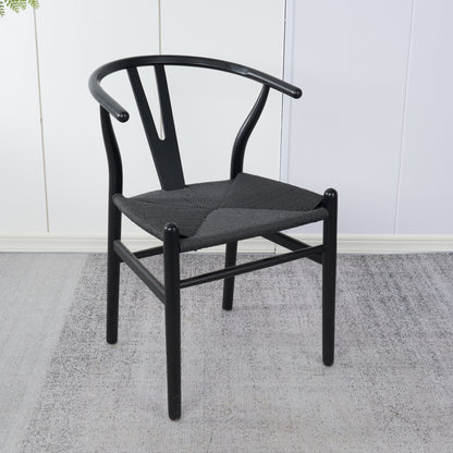 Silla Lourdes Estilo Wishbone Negra